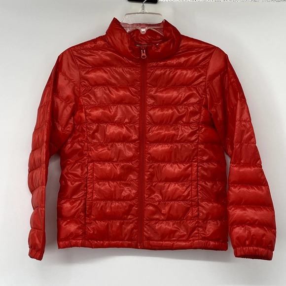 Uniqlo Other - Uniqlo Lightweight Puffer Red Zip up Jacket  Kids Sz 140cm/Sz 9-10 Unisex